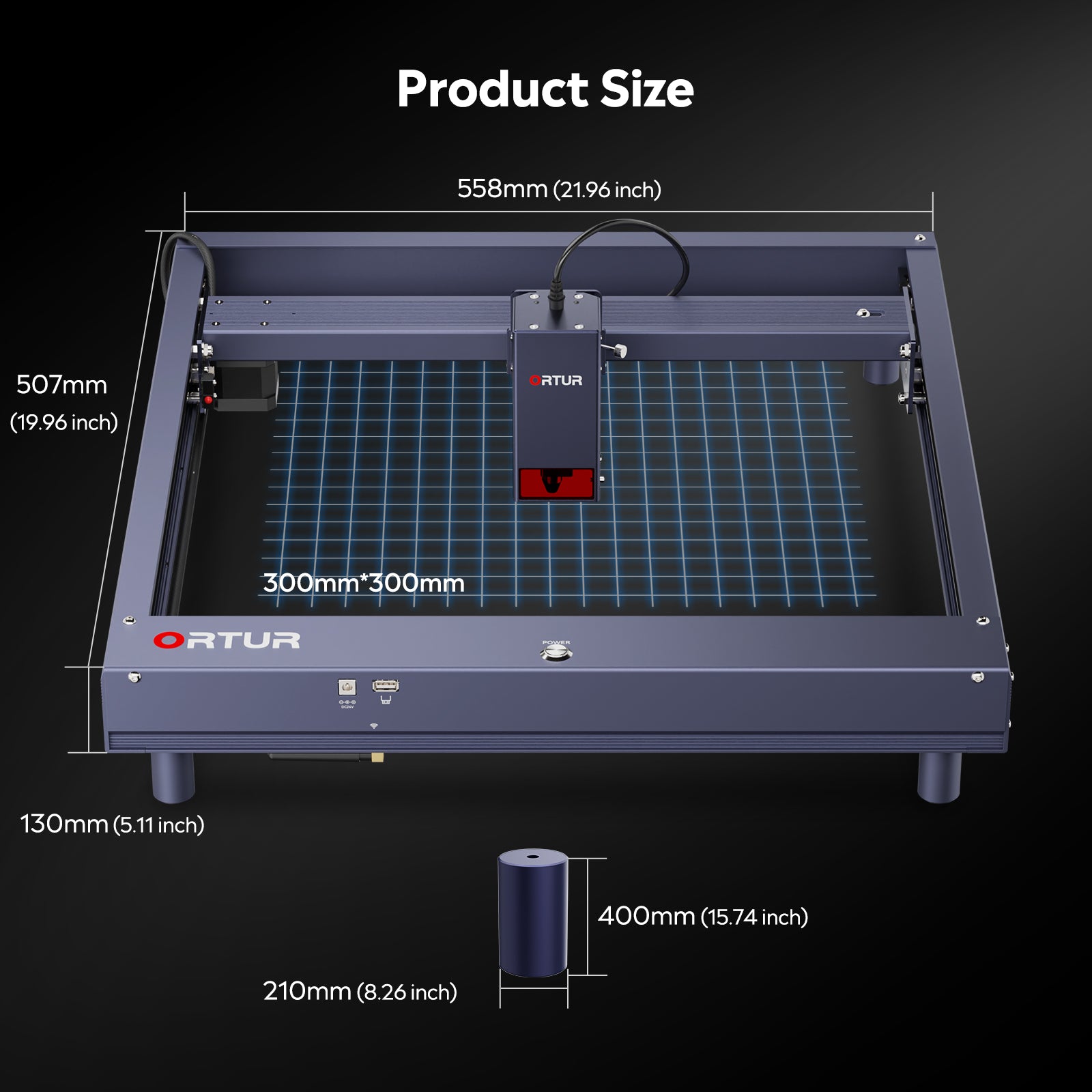 Ortur Laser Master H10 Máquina de Grabado y Corte 20.000 mm/min 20W