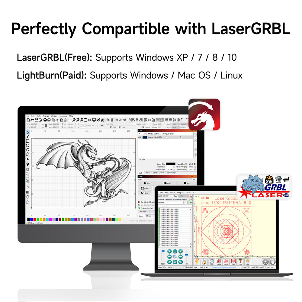 Basis LM2 S2 Laser gravur & Schneide maschine 5.000 mm/min (10W/5W/1,6 W)