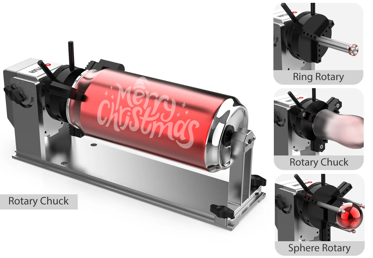 Mgraver Rotary Chuck for Laser Engraver, YRC1.0 Y-axis Rotary | Ortur