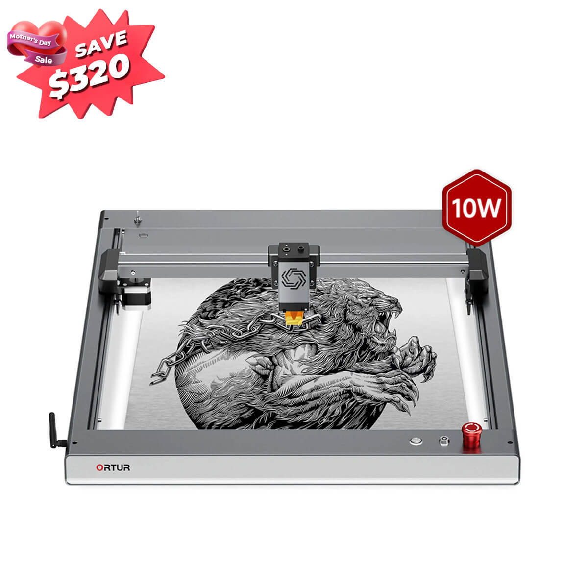 Gravure de laser d'Ortir LM3 et découpeuse 20,000 mm/min (40W/20W/10W)