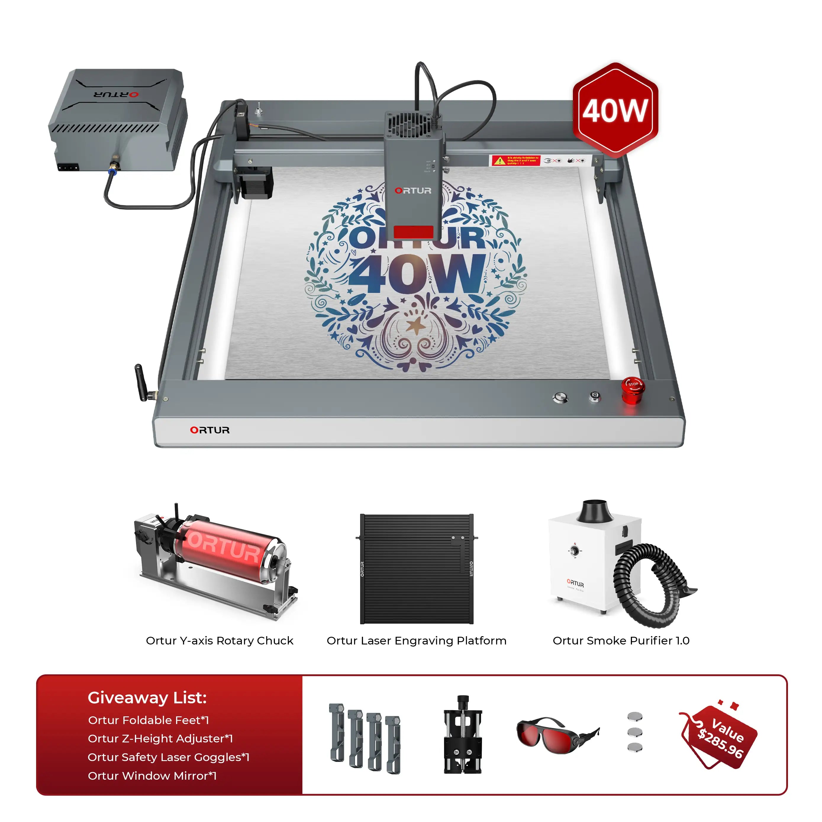 Ortur LM3 Laser Engraving & Cutting Machine 20,000mm/min (40W/20W/10W)