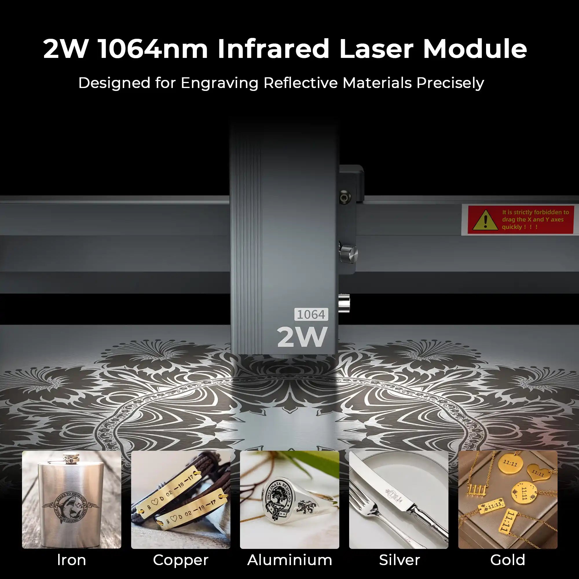 2W LR4-2B 1064nm Infrared Laser Module for Ortur Laser Engraver