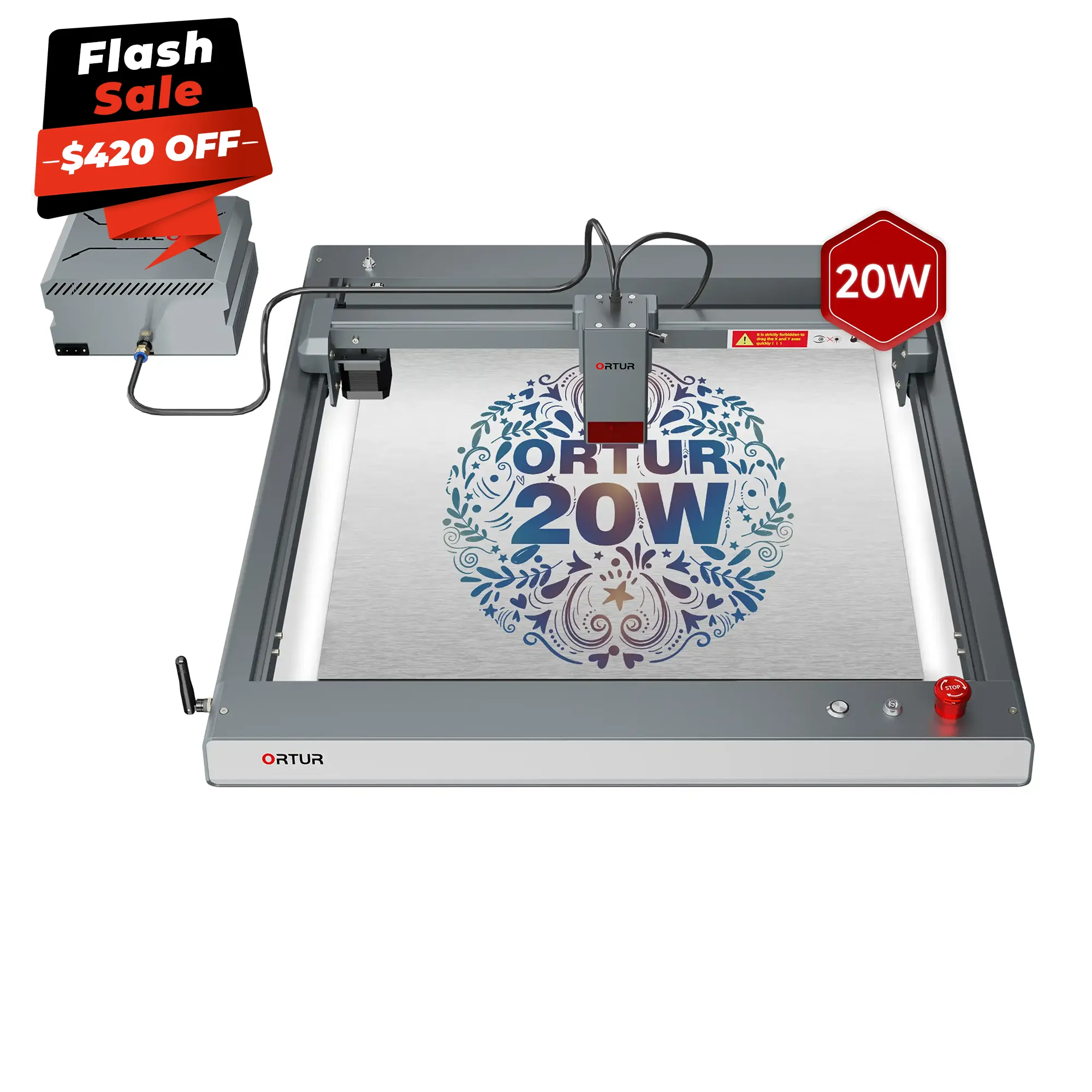 Gravure de laser d'Ortir LM3 et découpeuse 20,000 mm/min (40W/20W/10W)