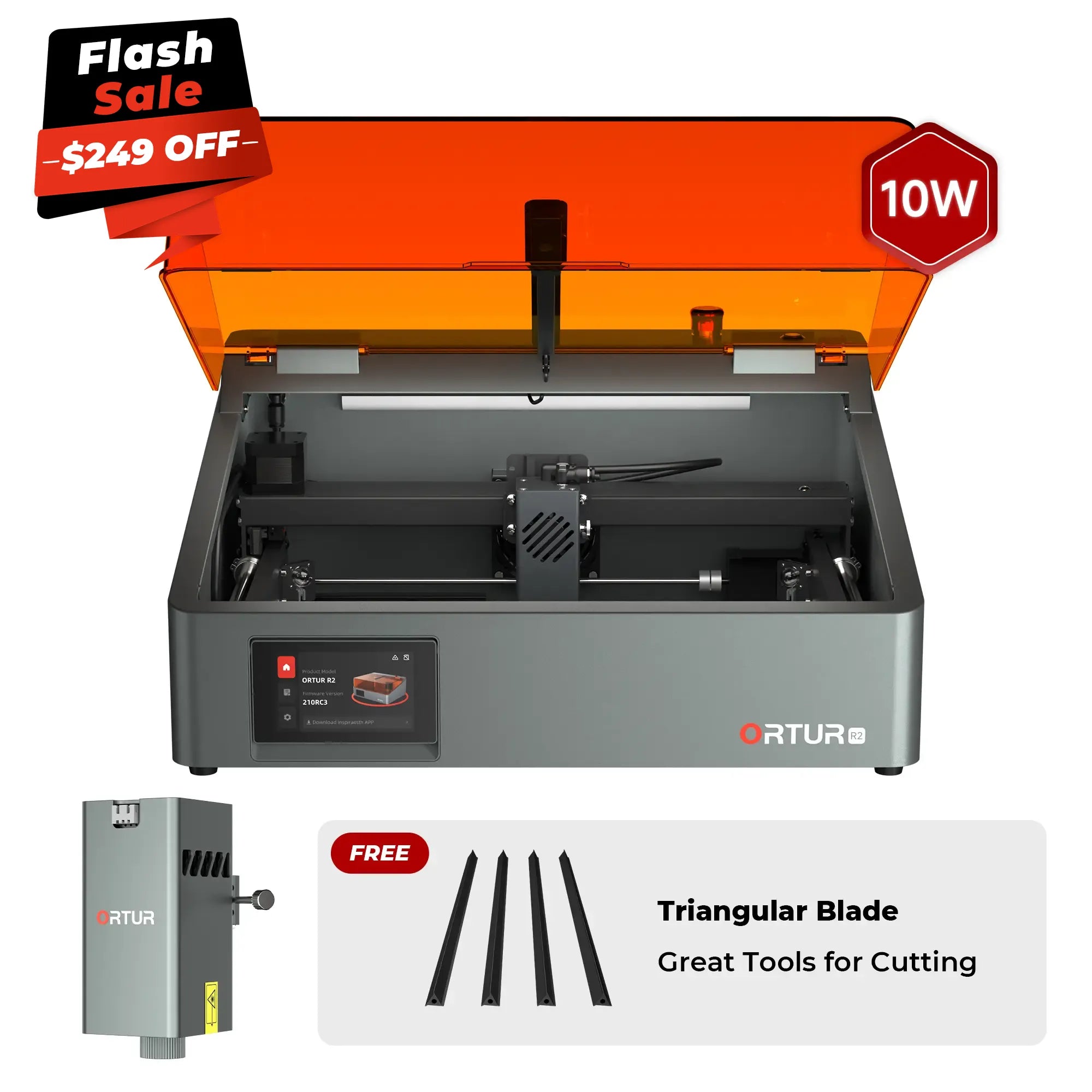 Ortur R2 Smart Laser Engraver 1.3W IR/10W/20W