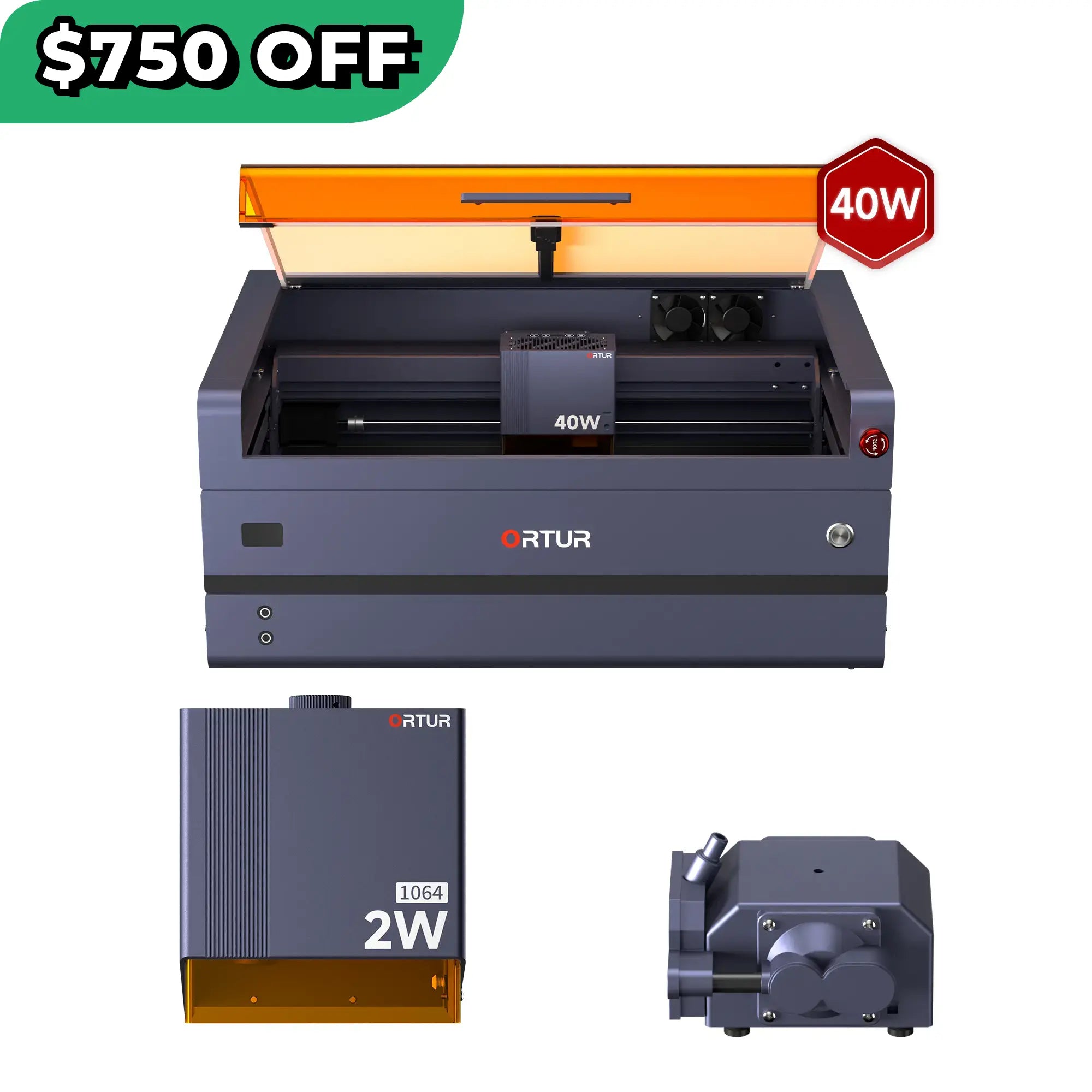 Ortur H20 Laser Engraving & Cutting Machine 2W IR/10W/20W/40W