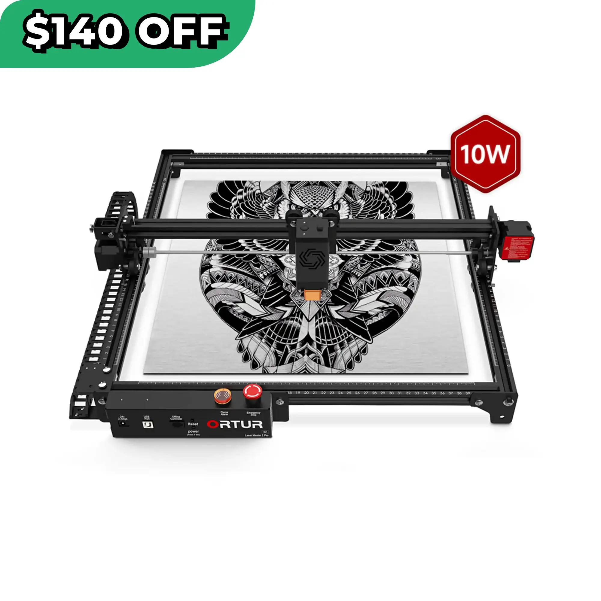 Ortur LM2 Pro S2 Laser Engraving & Cutting Machine 15,000mm/min (10W/5W)