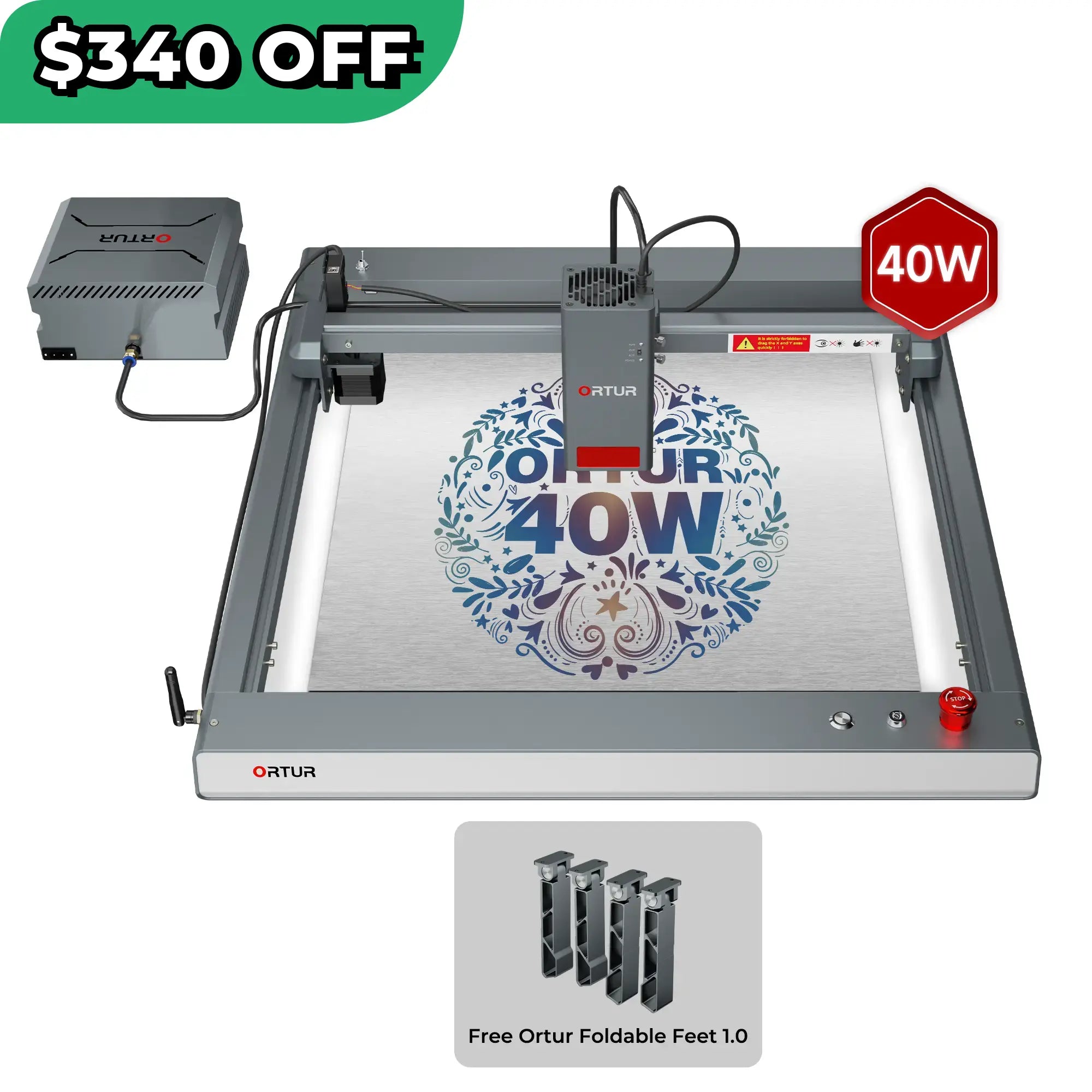 Ortur LM3 Laser Engraving & Cutting Machine 20,000mm/min (40W/20W/10W)