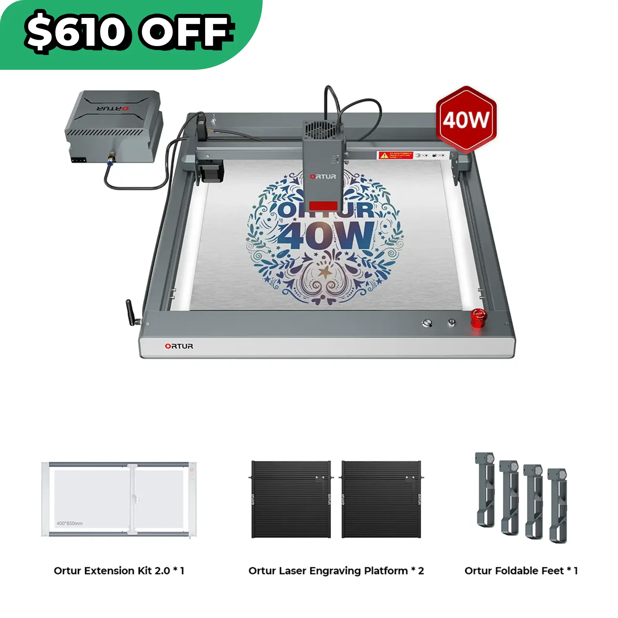 Ortur LM3 Laser Engraving & Cutting Machine 20,000mm/min (40W/20W/10W)