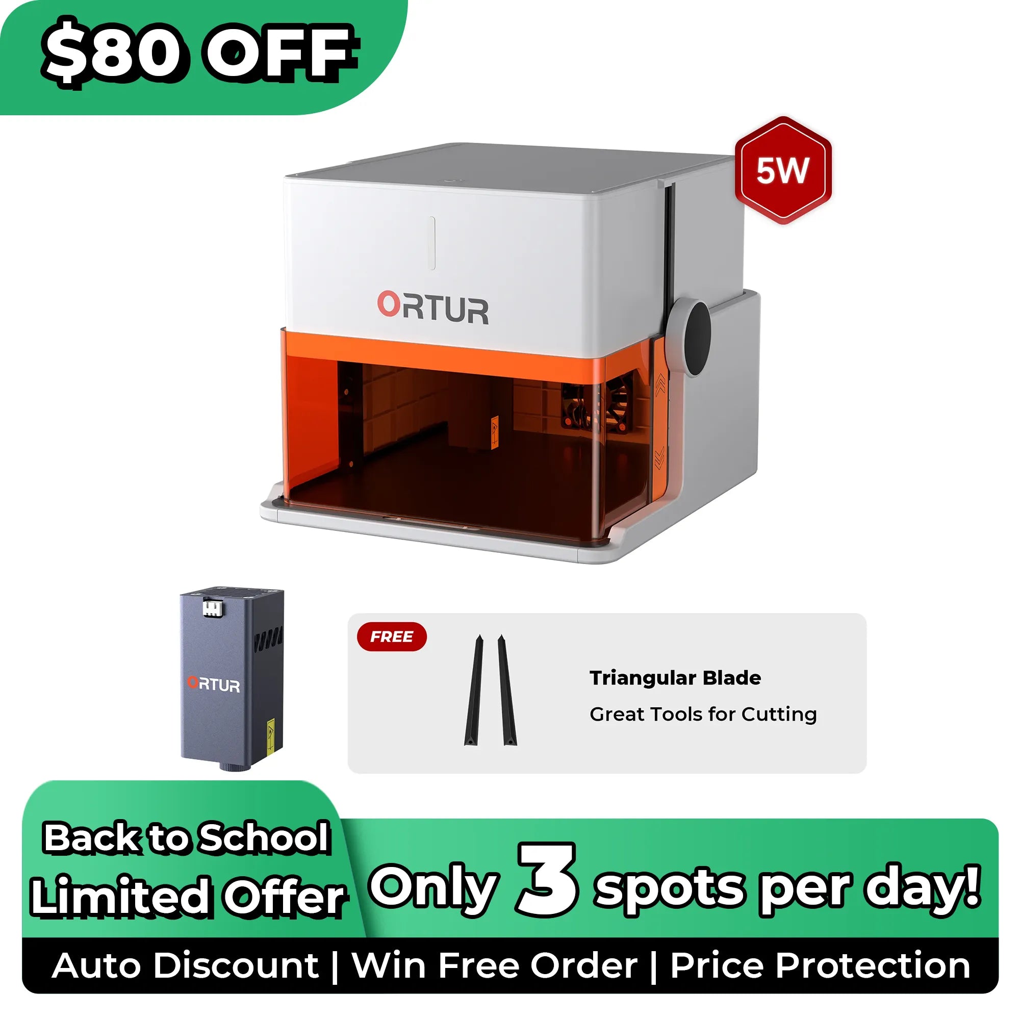 Ortur R1 Lasergravierer 1,3 W IR/5 W