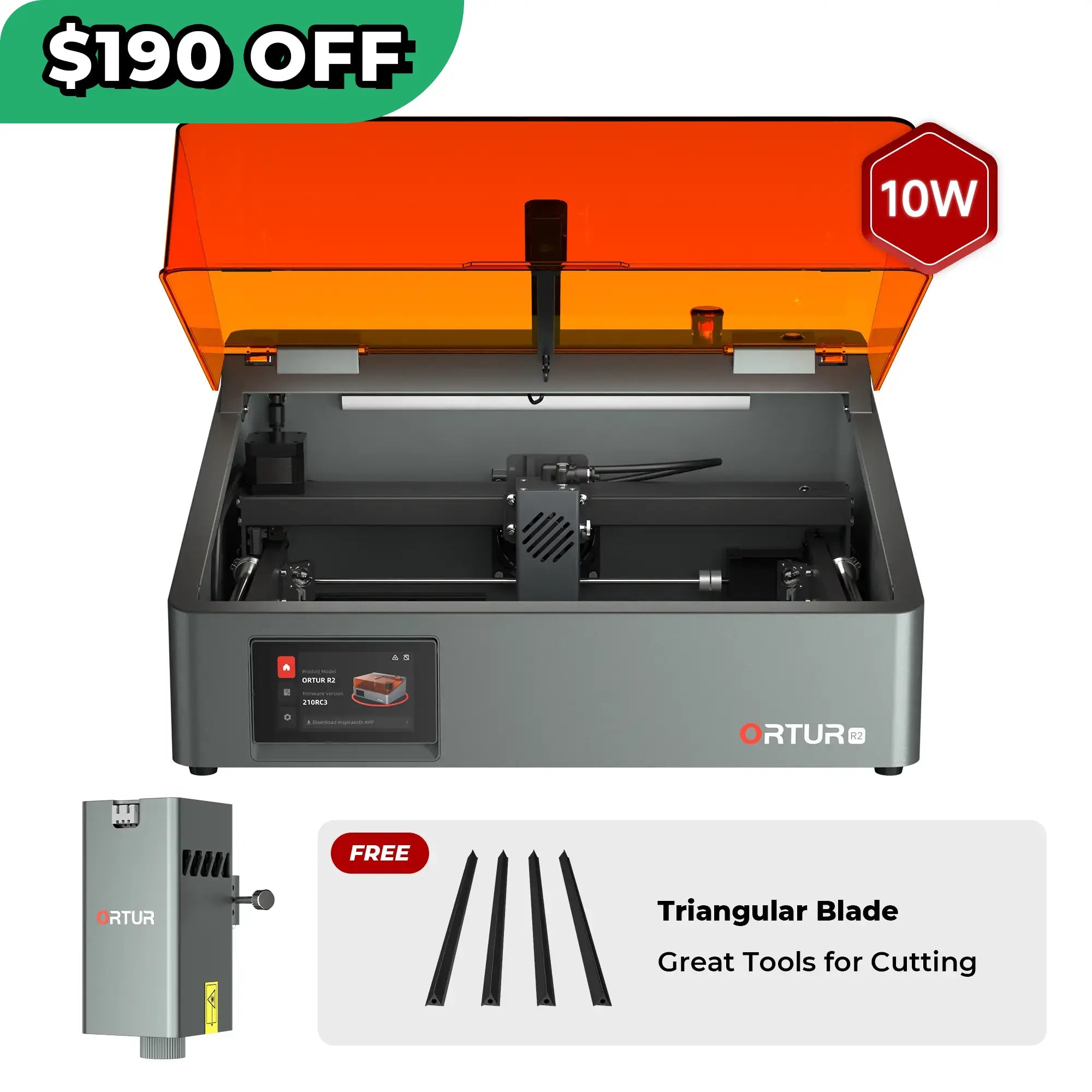 Ortur R2 Smart Laser Engraver 1.3W IR/10W/20W