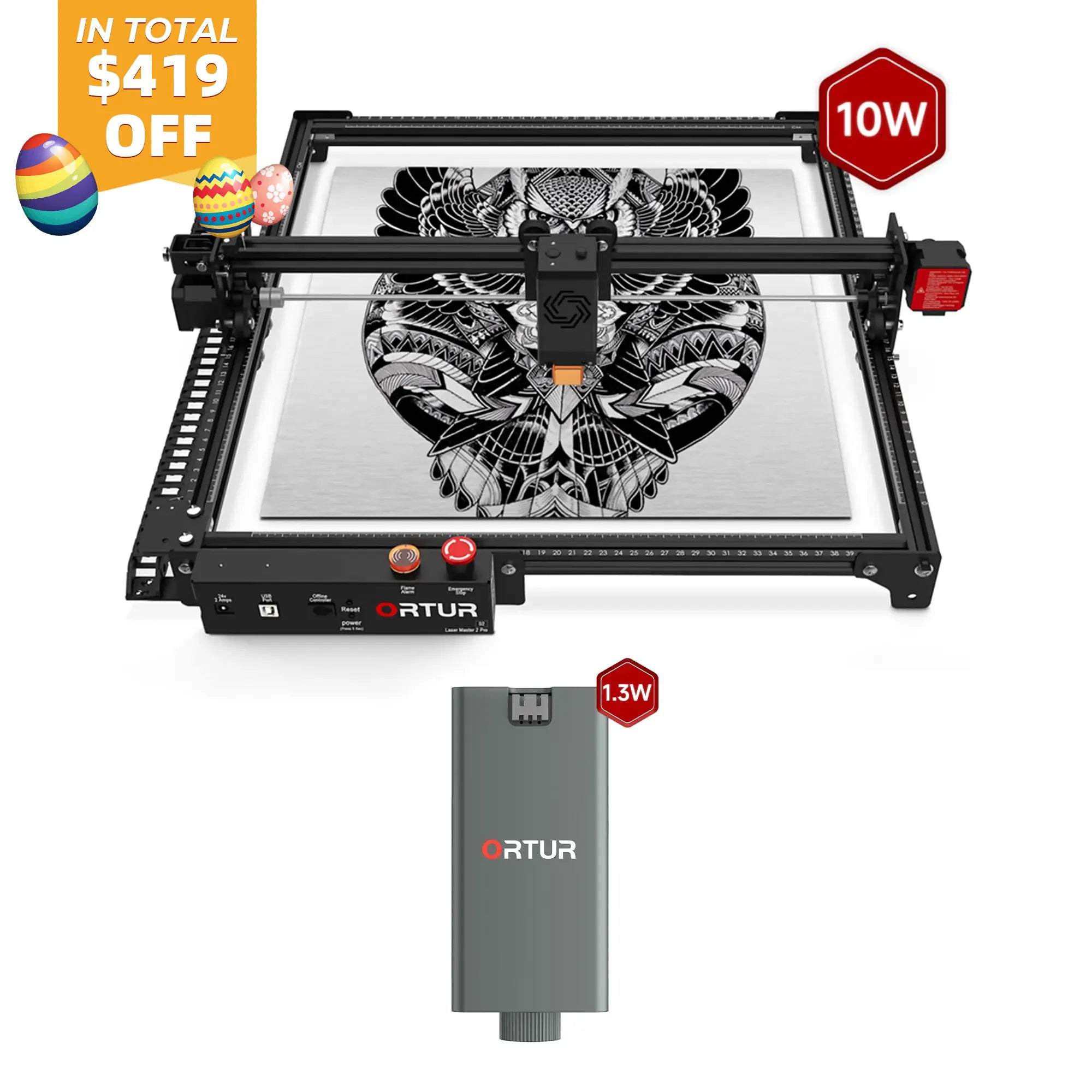 Ortur LM2 Pro S2 Laser Engraving & Cutting Machine 15,000mm/min (10W/5W)