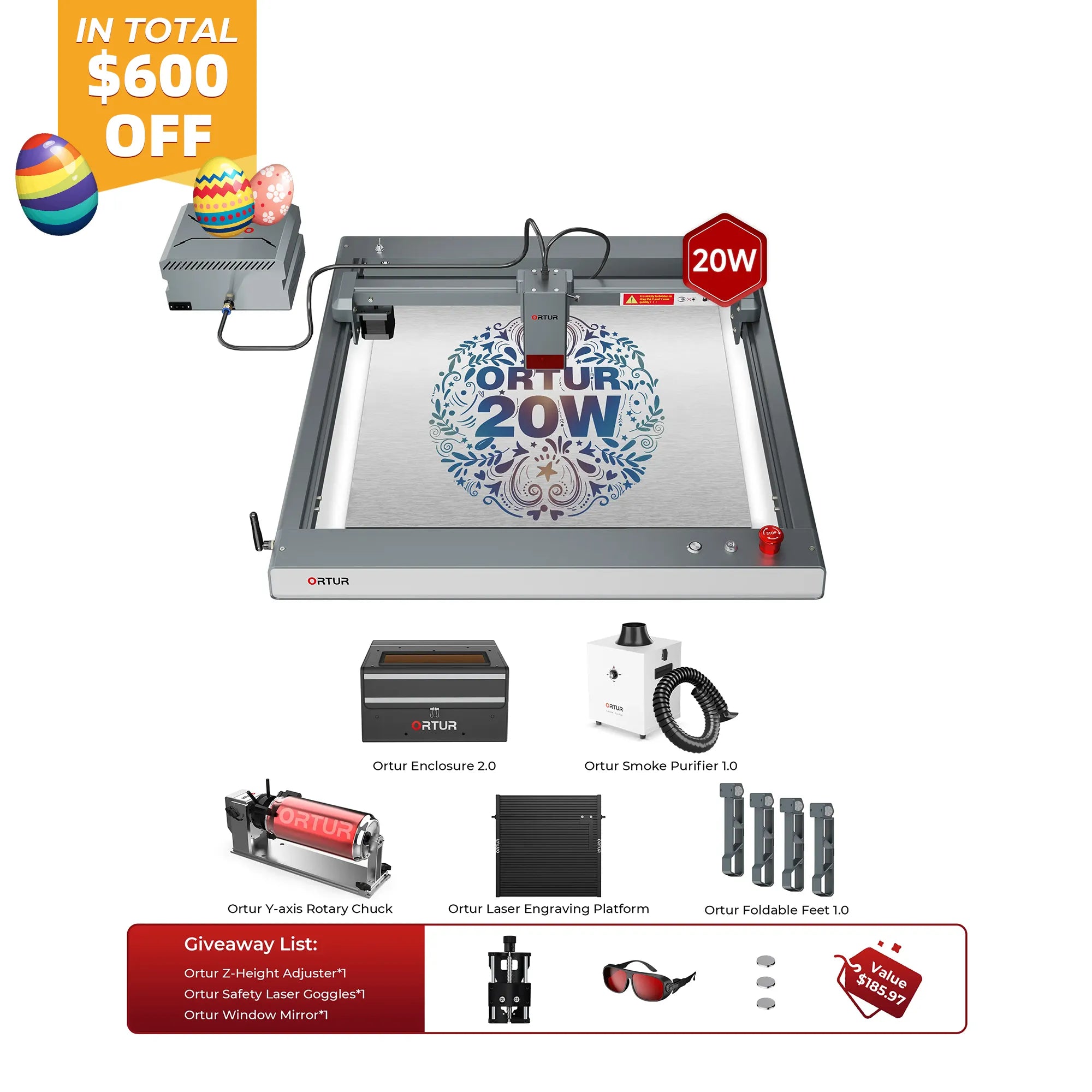 Ortir LM3 Laser gravur &amp; Schneide maschine 20.000 mm/min (40W/20W/10W)