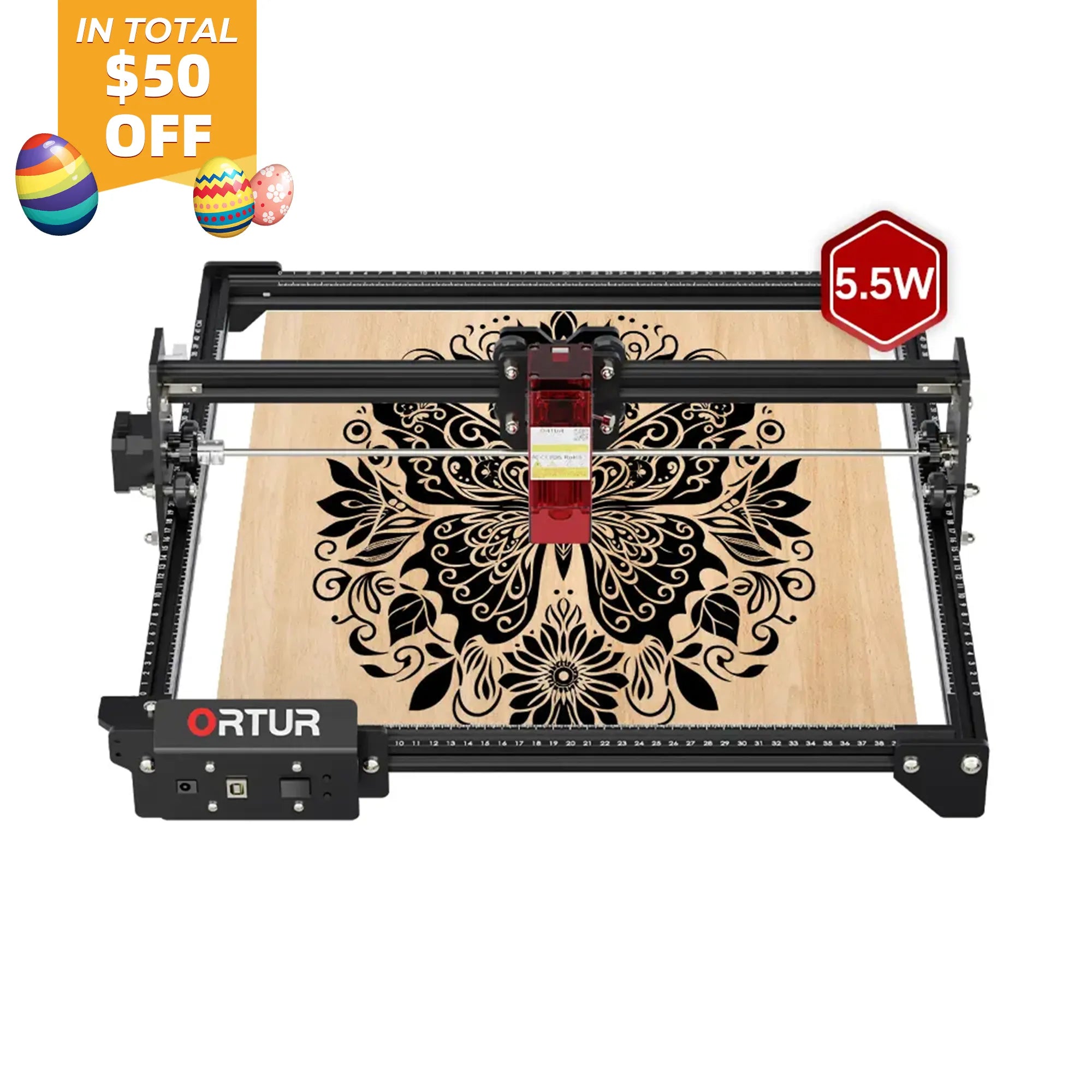 Ortur LM2 S2 Laser Engraving & Cutting Machine 5,000mm/min (10W/5W/1.6W)