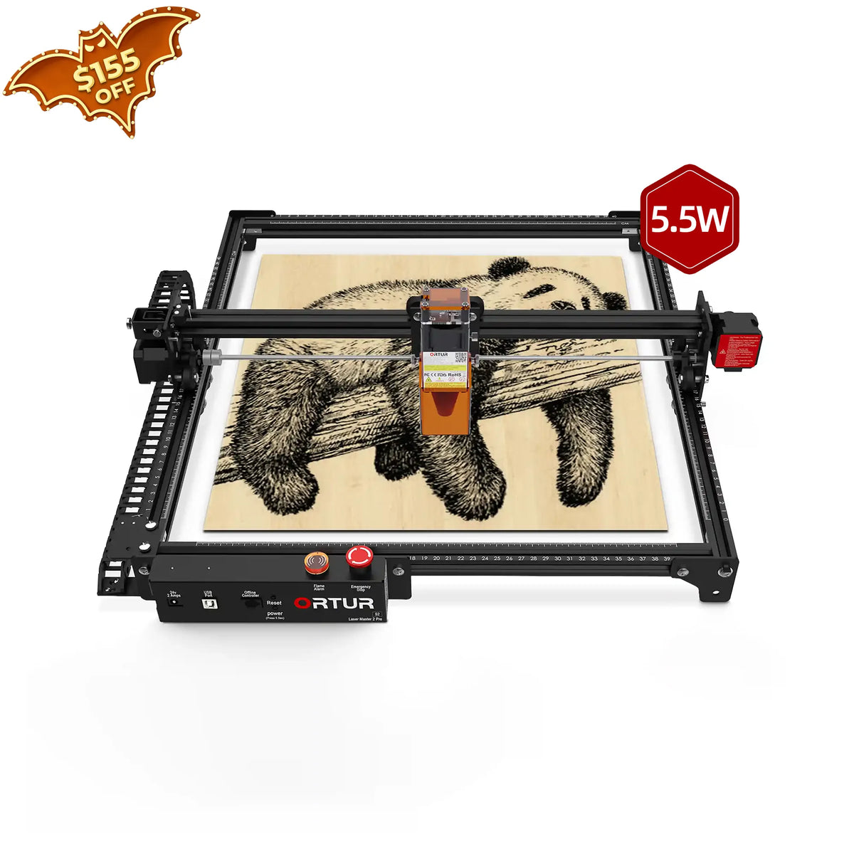 Ortur LM2 Pro S2 Laser Engraving & Cutting Machine 15,000mm/min (10W/5W)