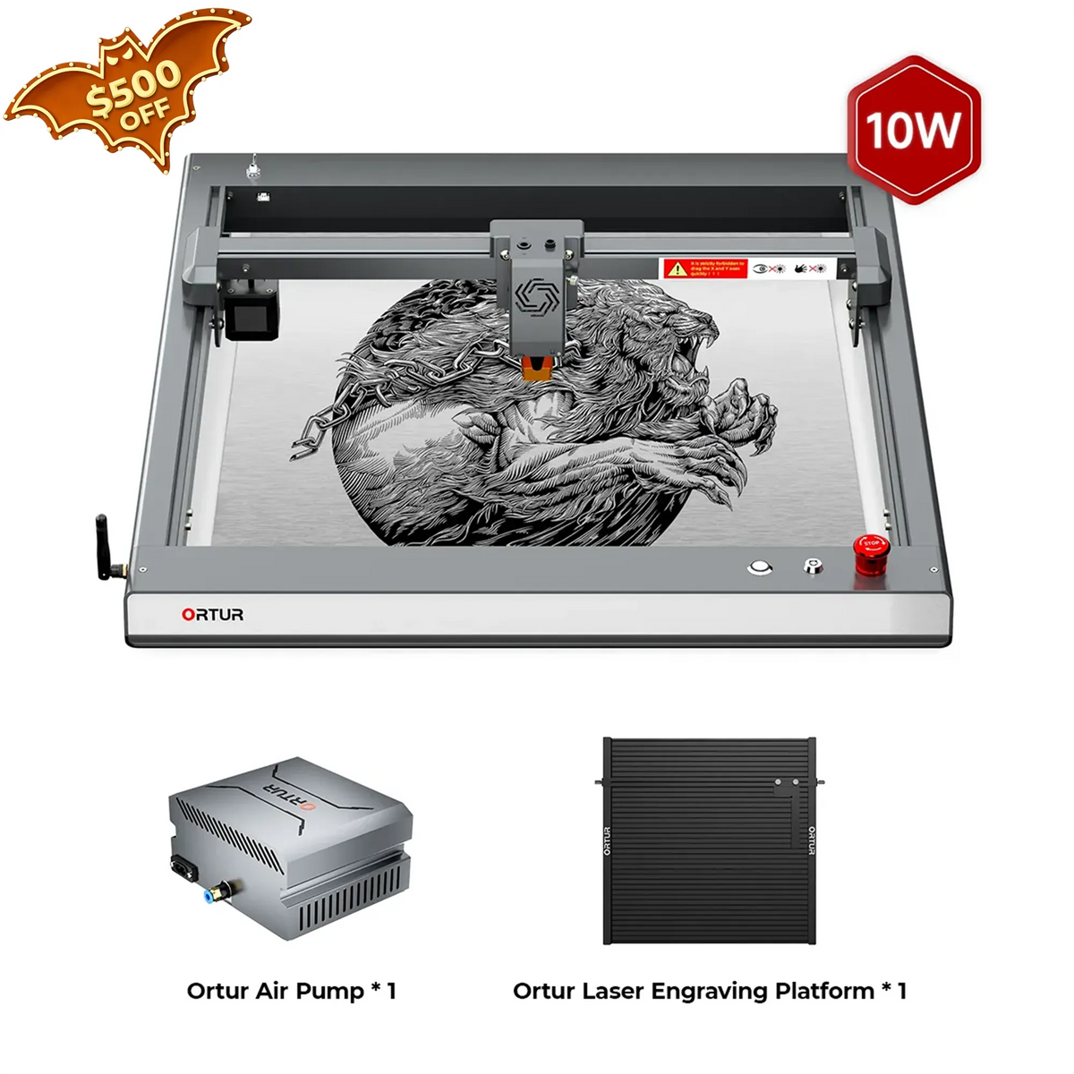 Gravure de laser d'Ortir LM3 et découpeuse 20,000 mm/min (40W/20W/10W)