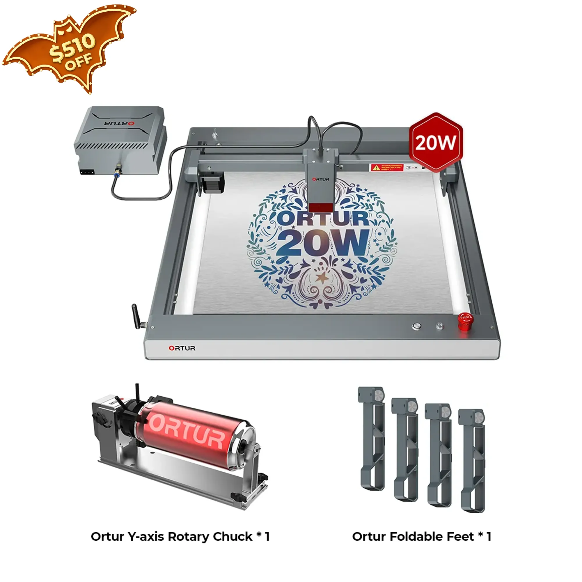 Ortur LM3 Laser Engraving & Cutting Machine 20,000mm/min (40W/20W/10W)
