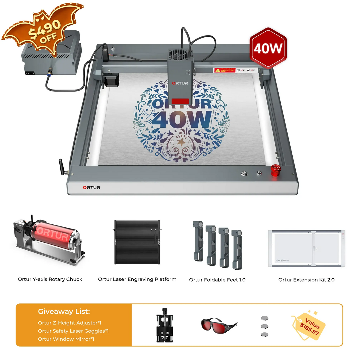 Gravure de laser d'Ortir LM3 et découpeuse 20,000 mm/min (40W/20W/10W)
