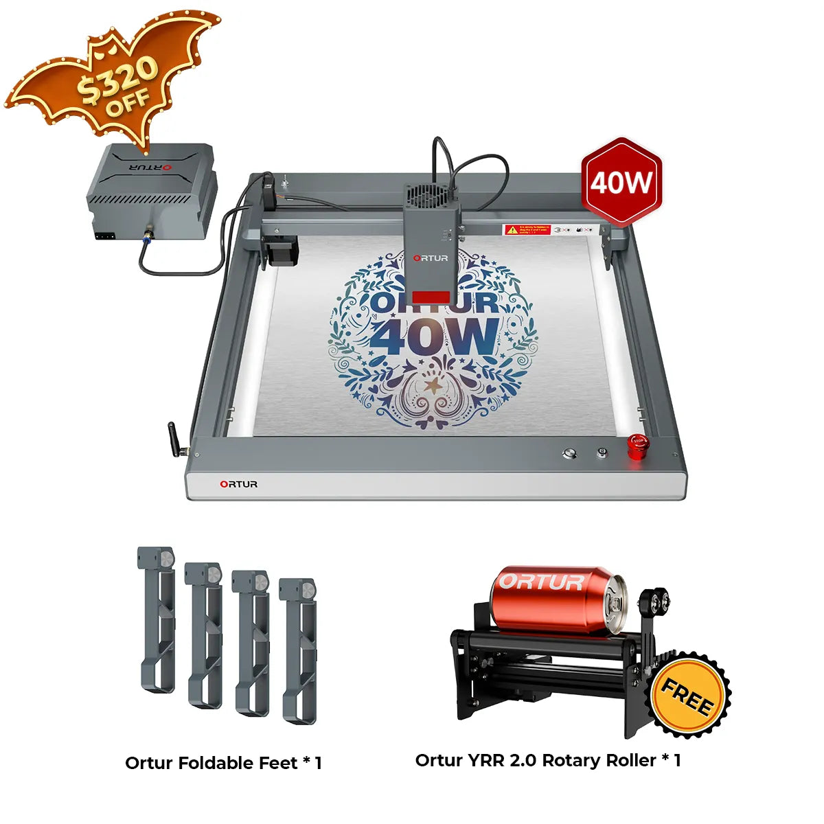 Ortur LM3 Laser Engraving & Cutting Machine 20,000mm/min (40W/20W/10W)