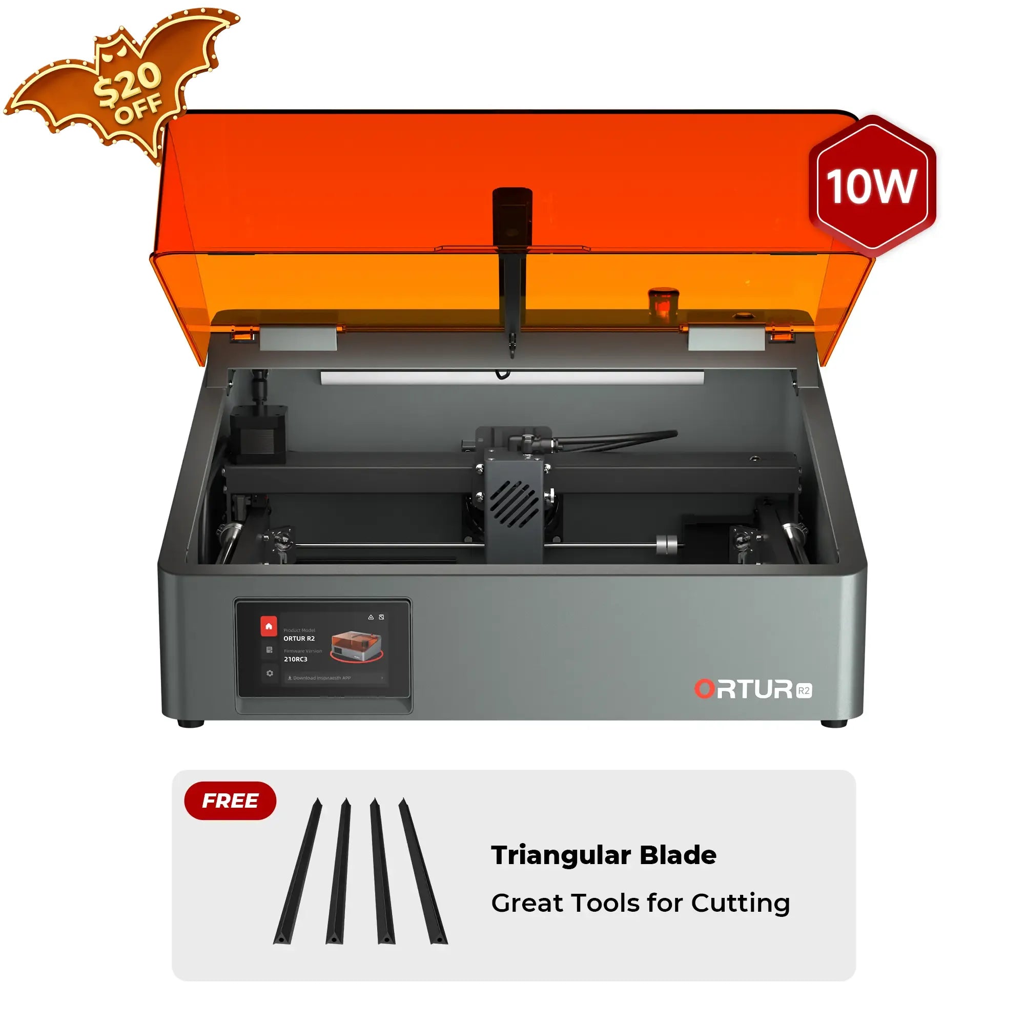 Ortur R2 Smart Laser Engraver 1.3W IR/10W/20W