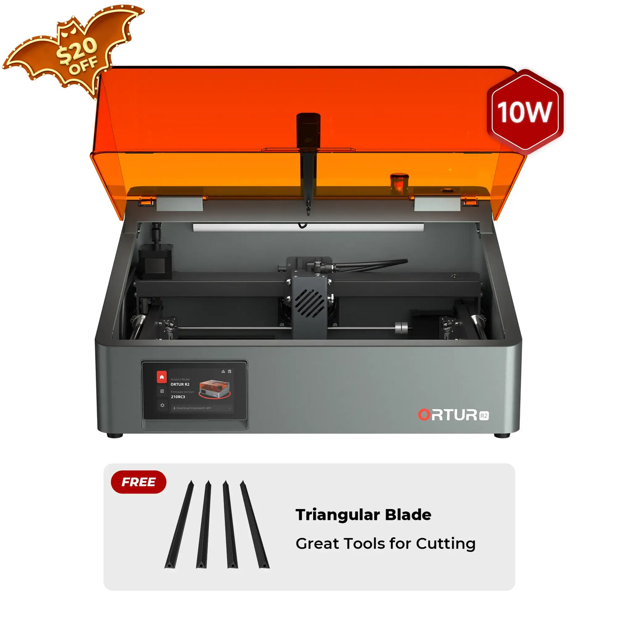 Ortur R2 Smart Laser Engraver 1.3W IR/10W/20W