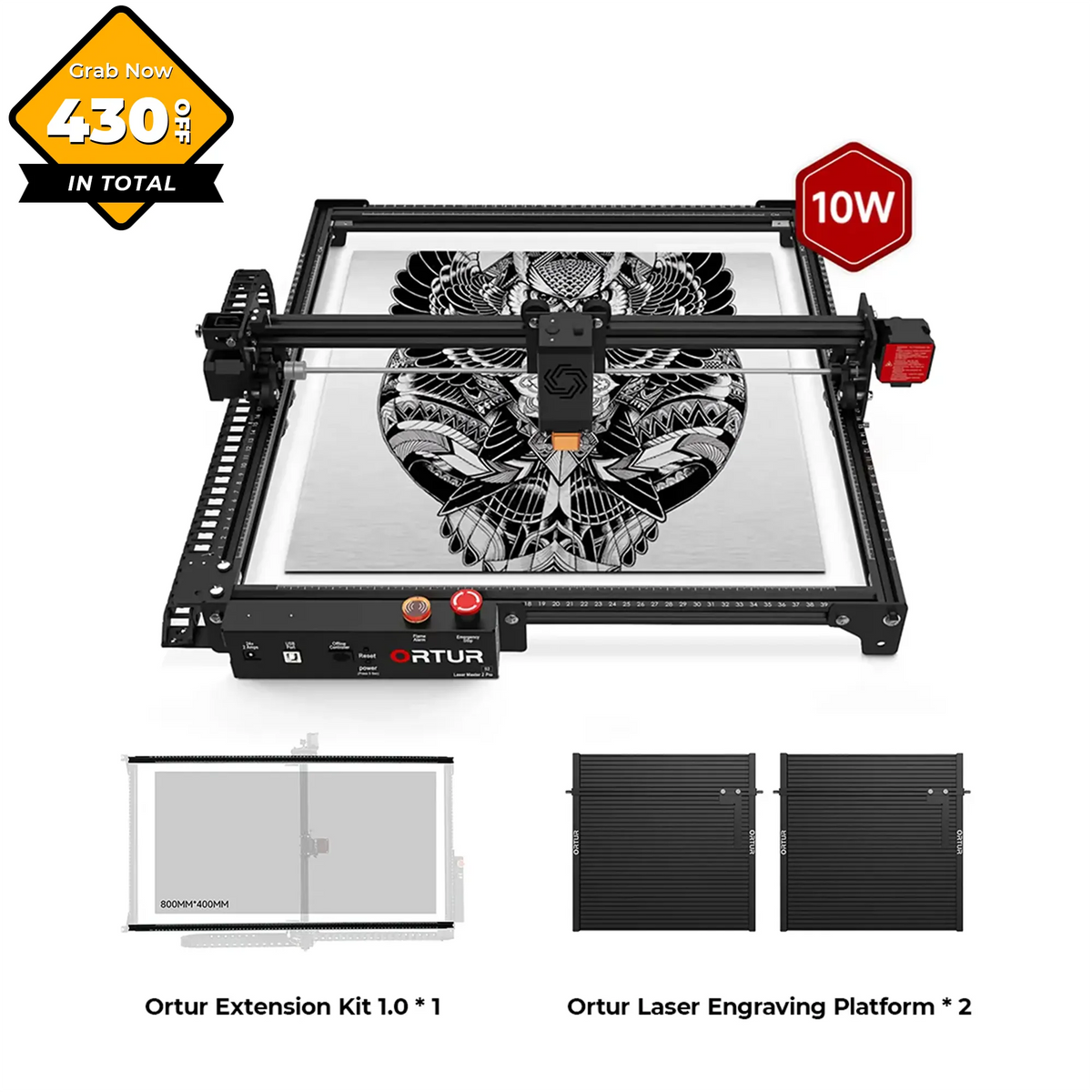 Ortur LM2 Pro S2 Laser Engraving & Cutting Machine 15,000mm/min (10W/5W)