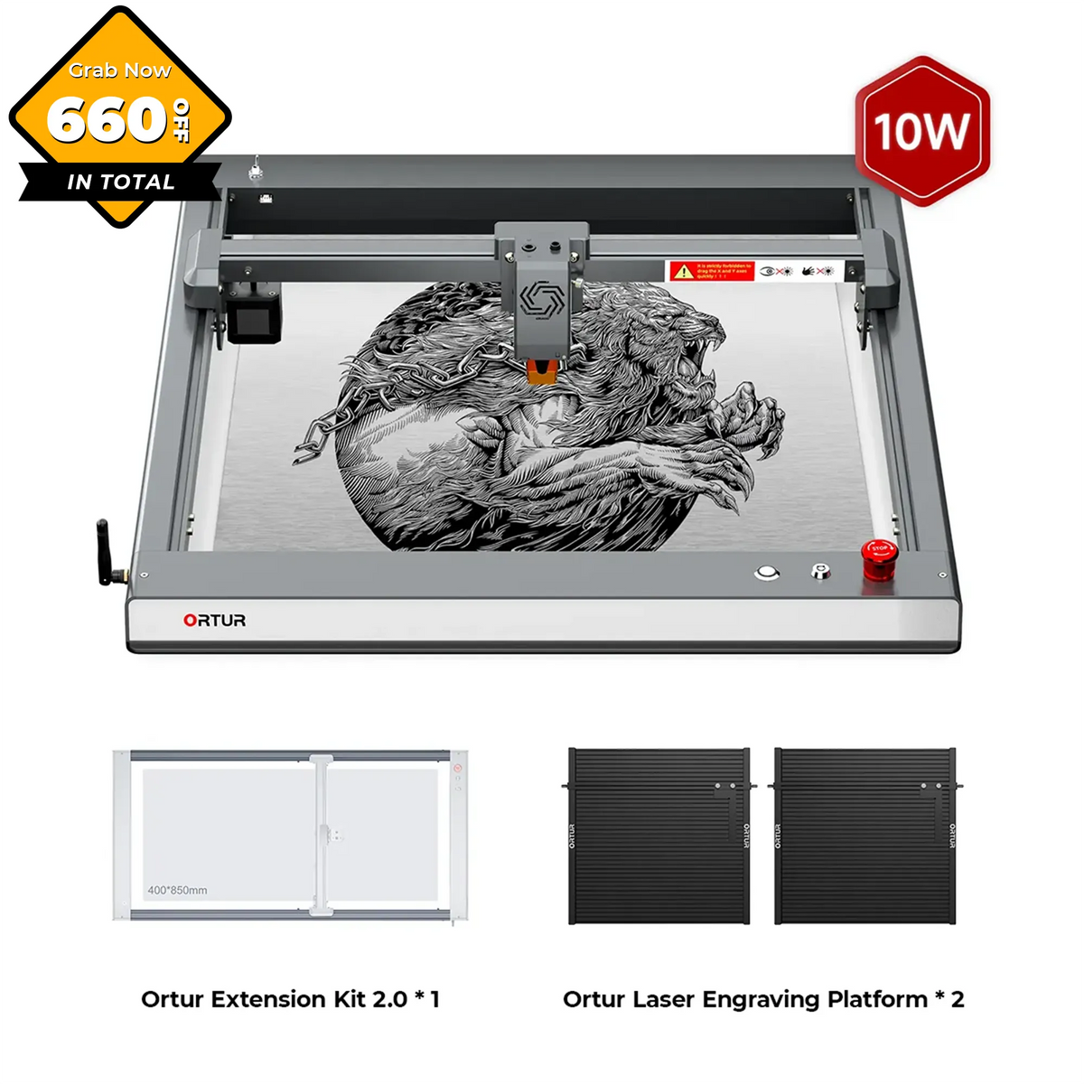 Ortur LM3 Laser Engraving & Cutting Machine 20,000mm/min (40W/20W/10W)