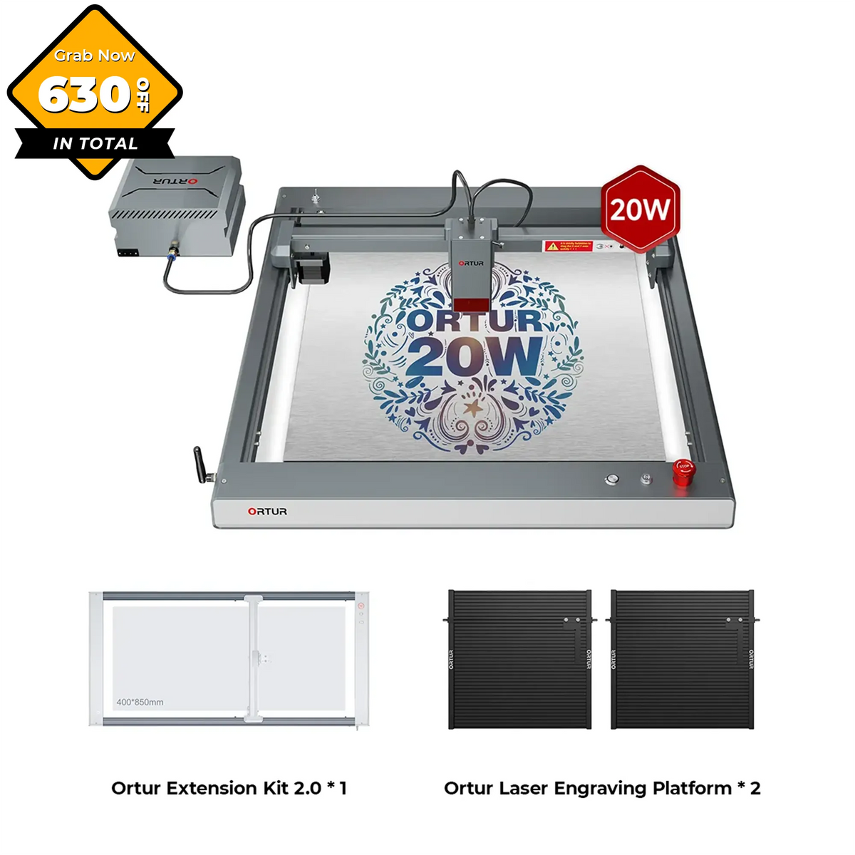 Ortur LM3 Laser Engraving & Cutting Machine 20,000mm/min (40W/20W/10W)