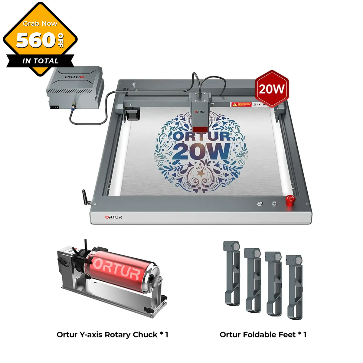 Ortur LM3 Laser Engraving & Cutting Machine 20,000mm/min (40W/20W/10W)