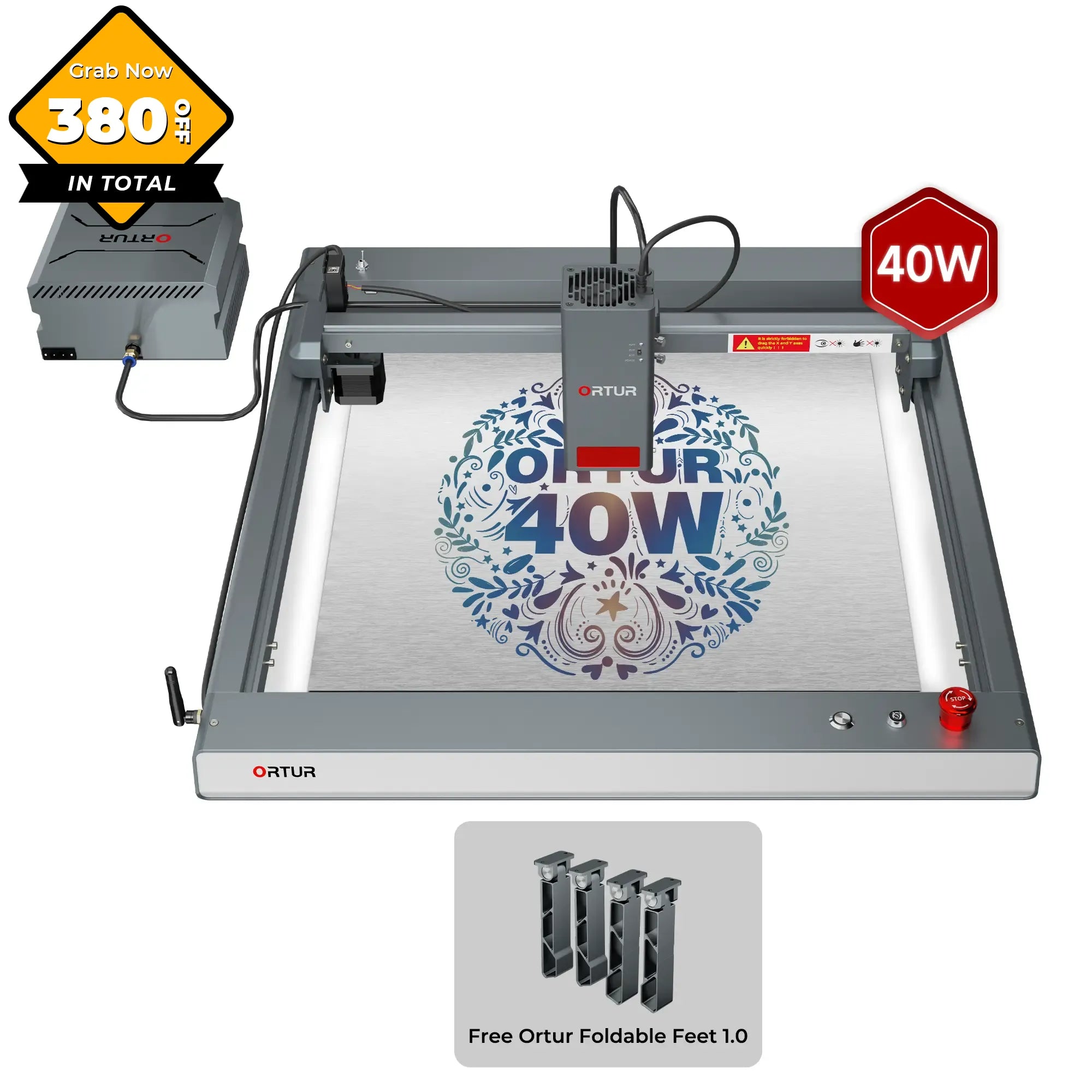 Ortur LM3 Laser Engraving & Cutting Machine 20,000mm/min (40W/20W/10W)