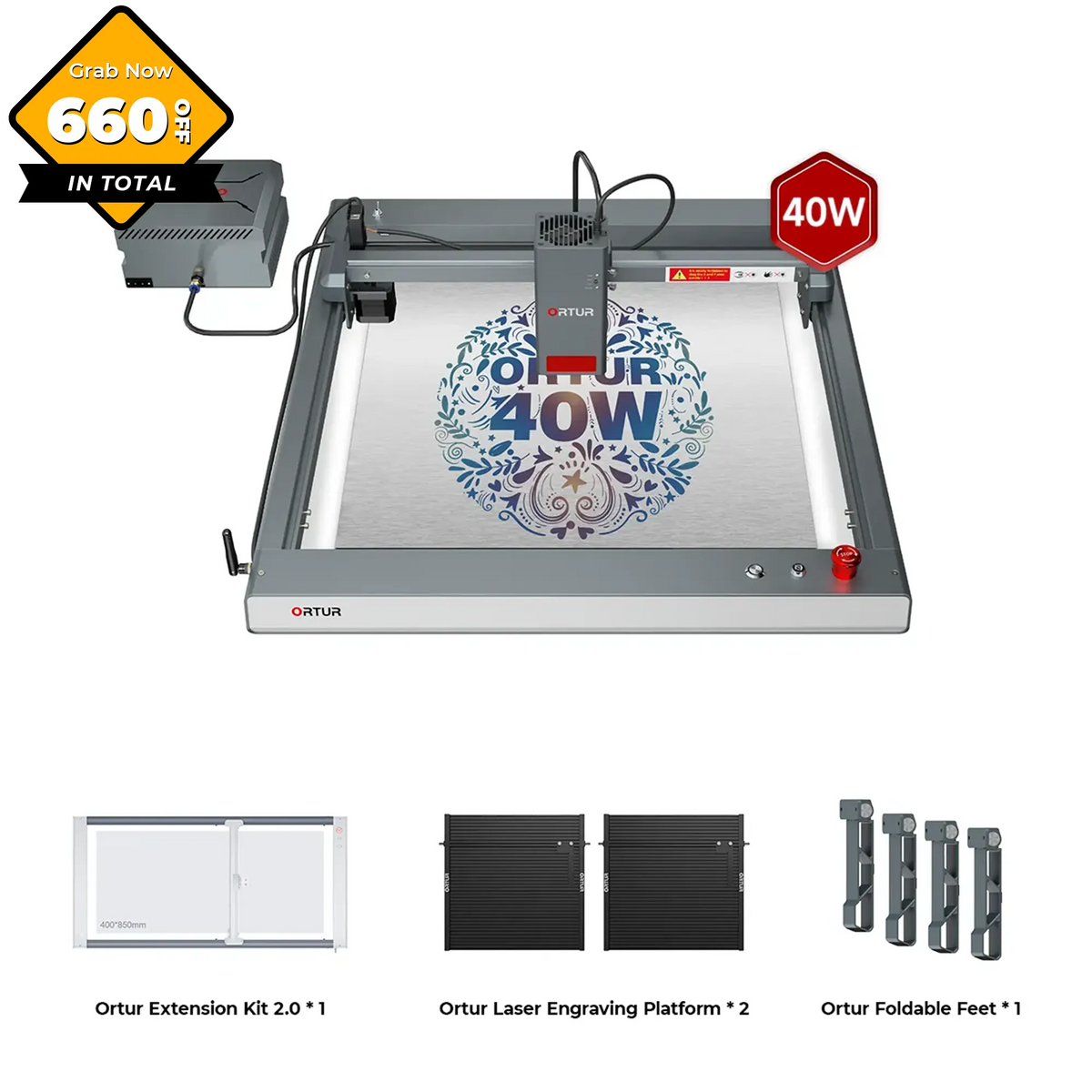 Ortur LM3 Laser Engraving & Cutting Machine 20,000mm/min (40W/20W/10W)