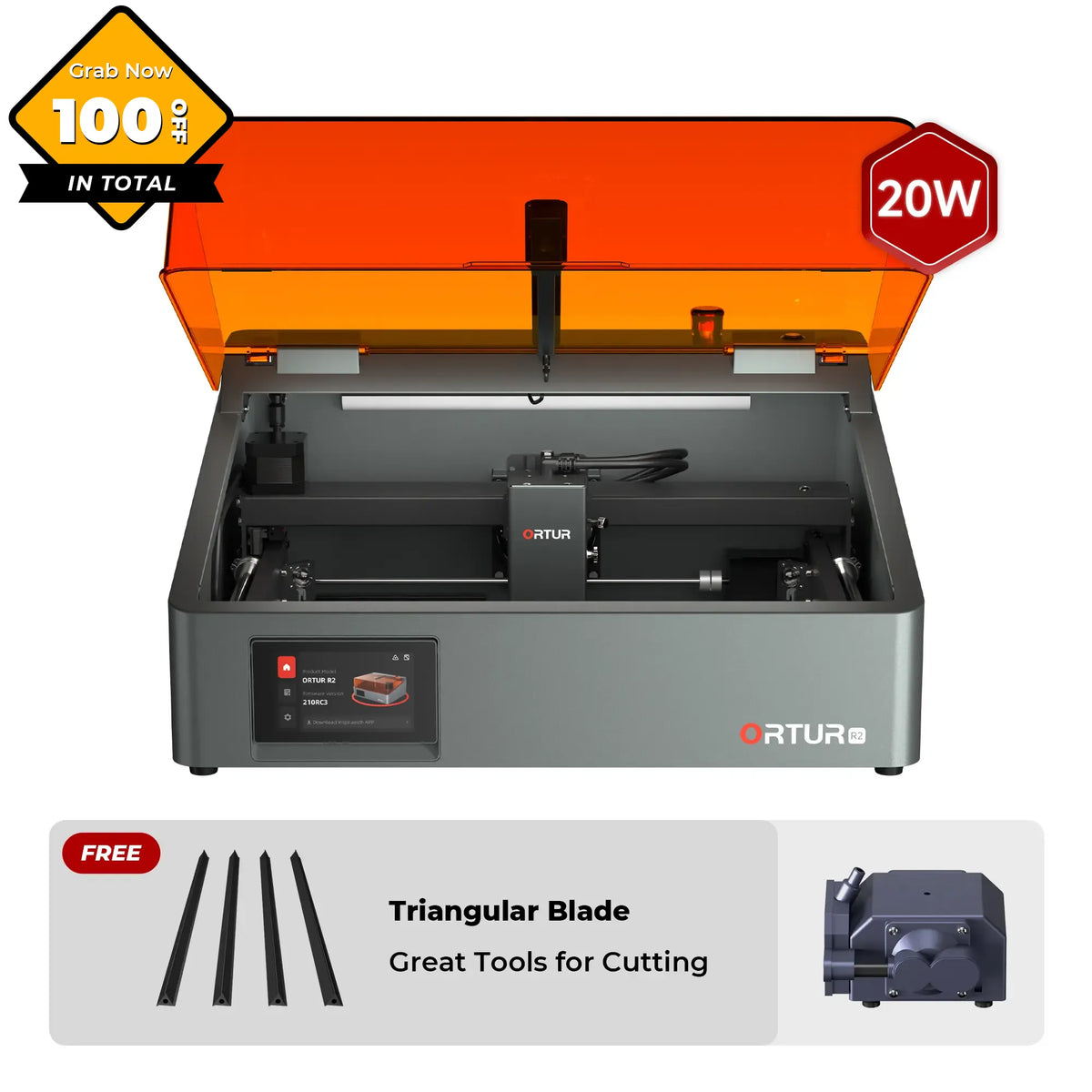 Ortur R2 Smart Laser Engraver 1.3W IR/10W/20W
