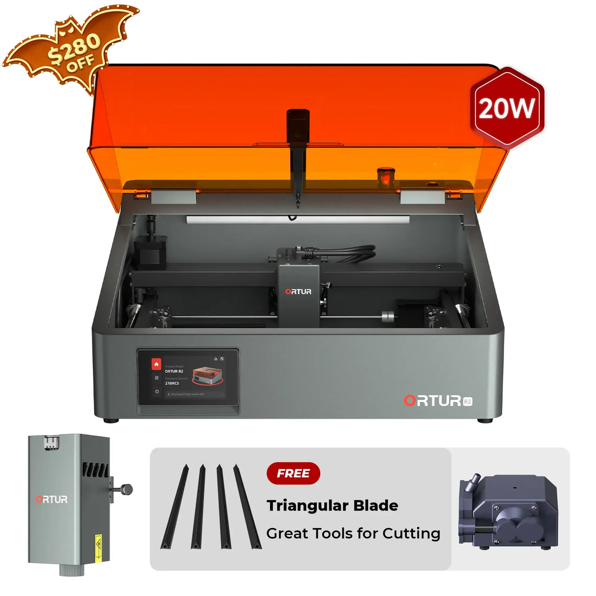 Ortur R2 Smart Laser Engraver 1.3W IR/10W/20W