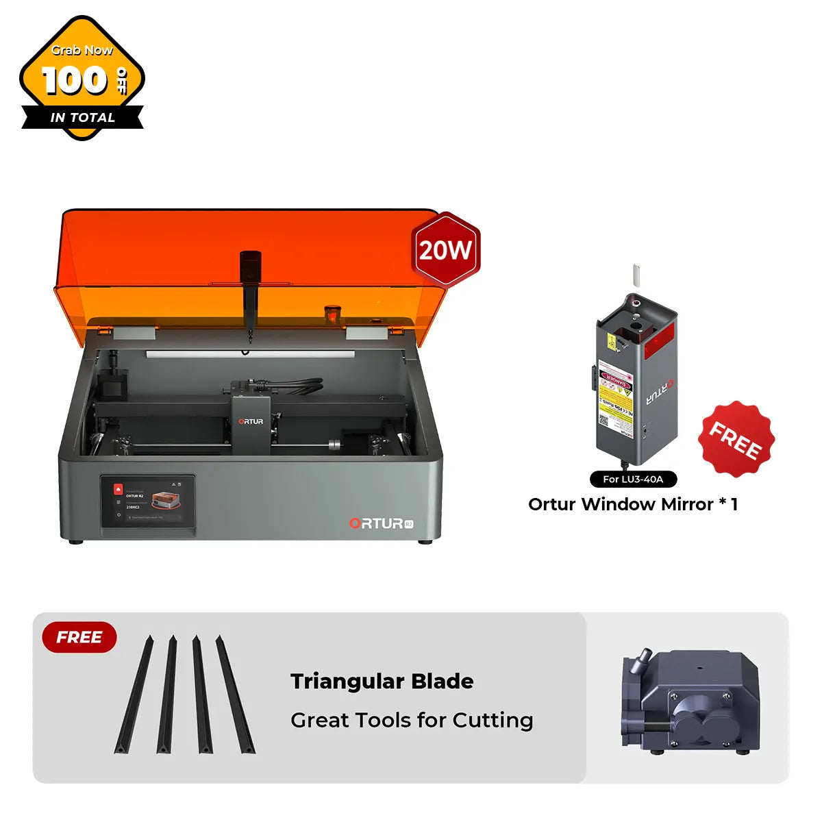 Ortur R2 Smart Laser Engraver 1.3W IR/10W/20W