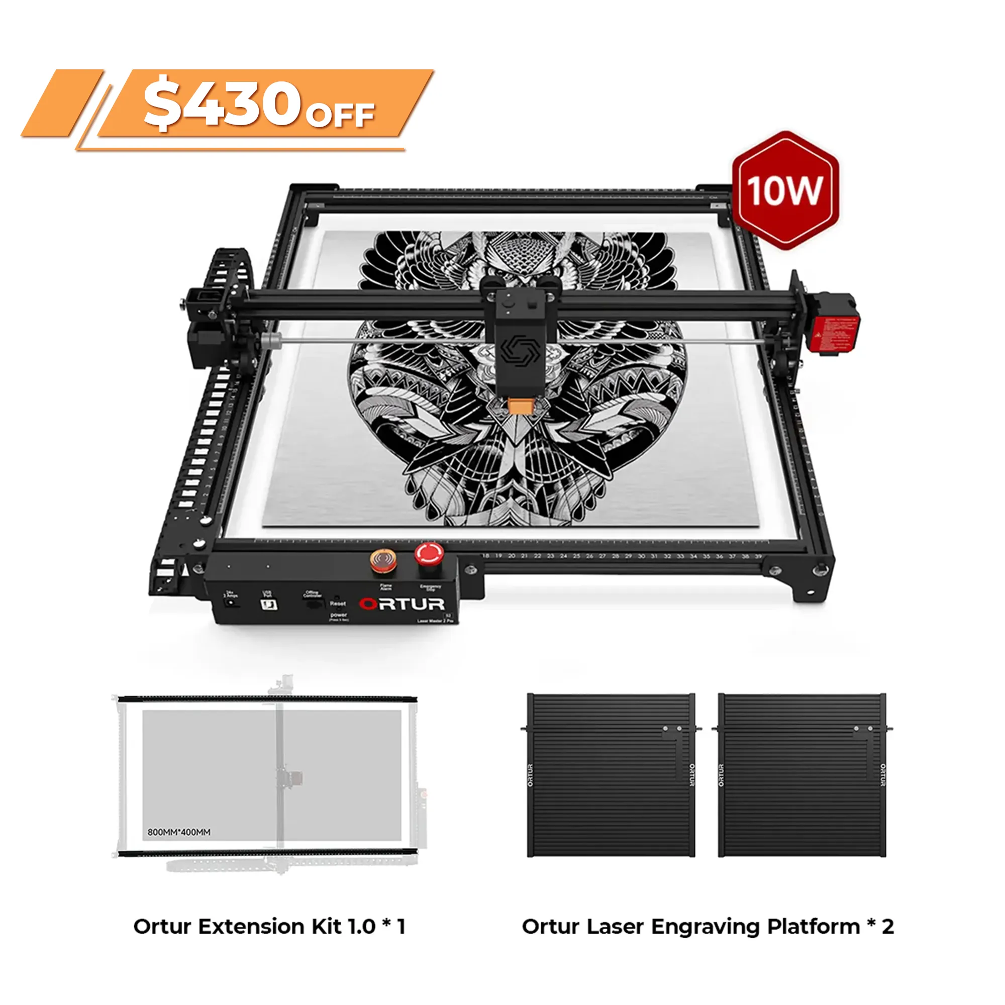 Ortur LM2 Pro S2 Laser Engraving & Cutting Machine 15,000mm/min (10W/5W)