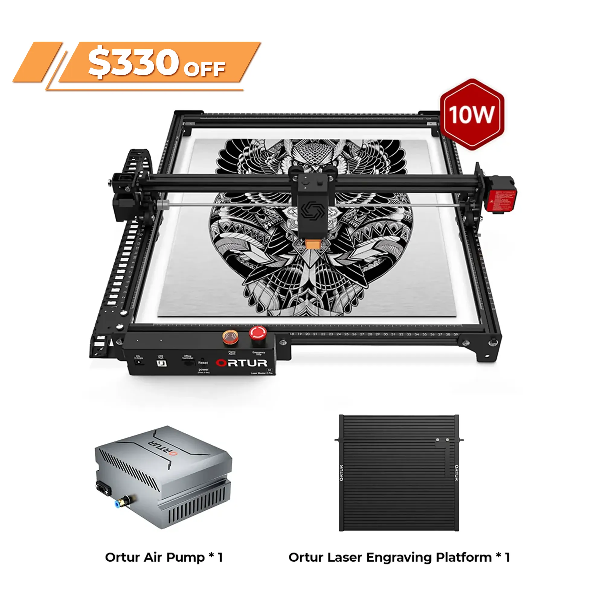 Ortur LM2 Pro S2 Laser Engraving & Cutting Machine 15,000mm/min (10W/5W)