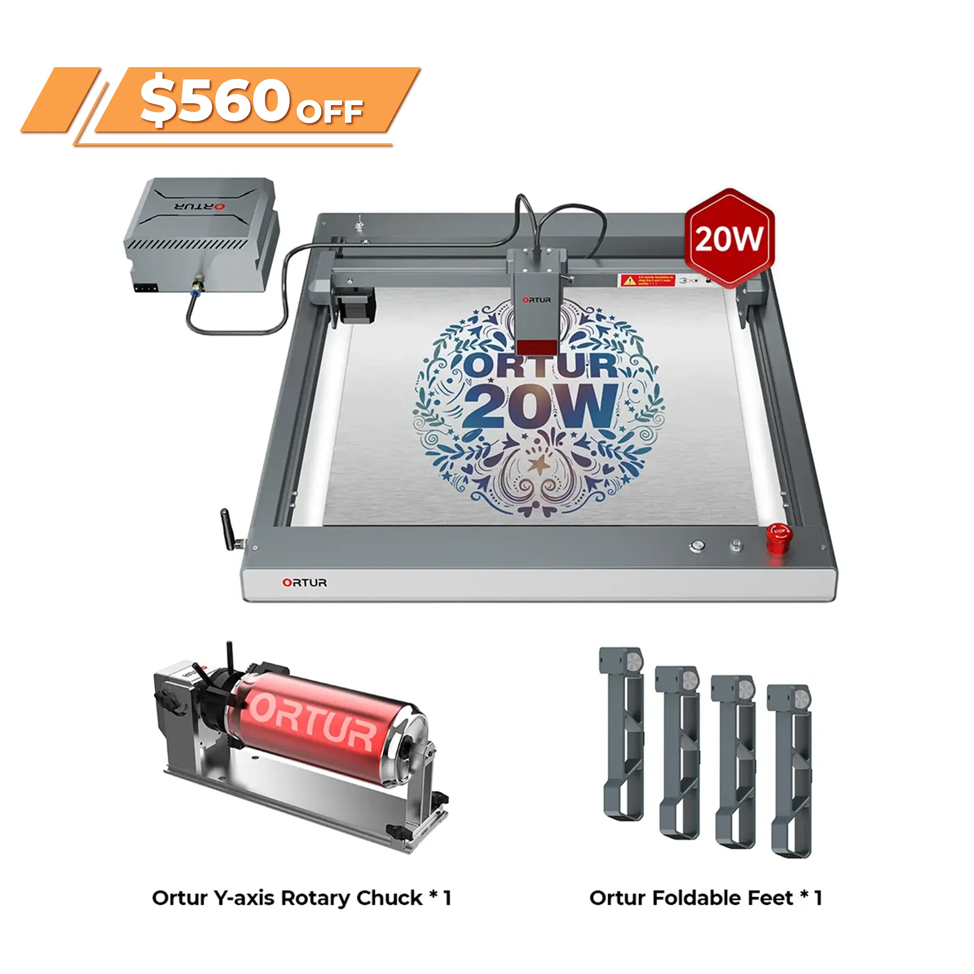 Ortur LM3 Laser Engraving & Cutting Machine 20,000mm/min (40W/20W/10W)