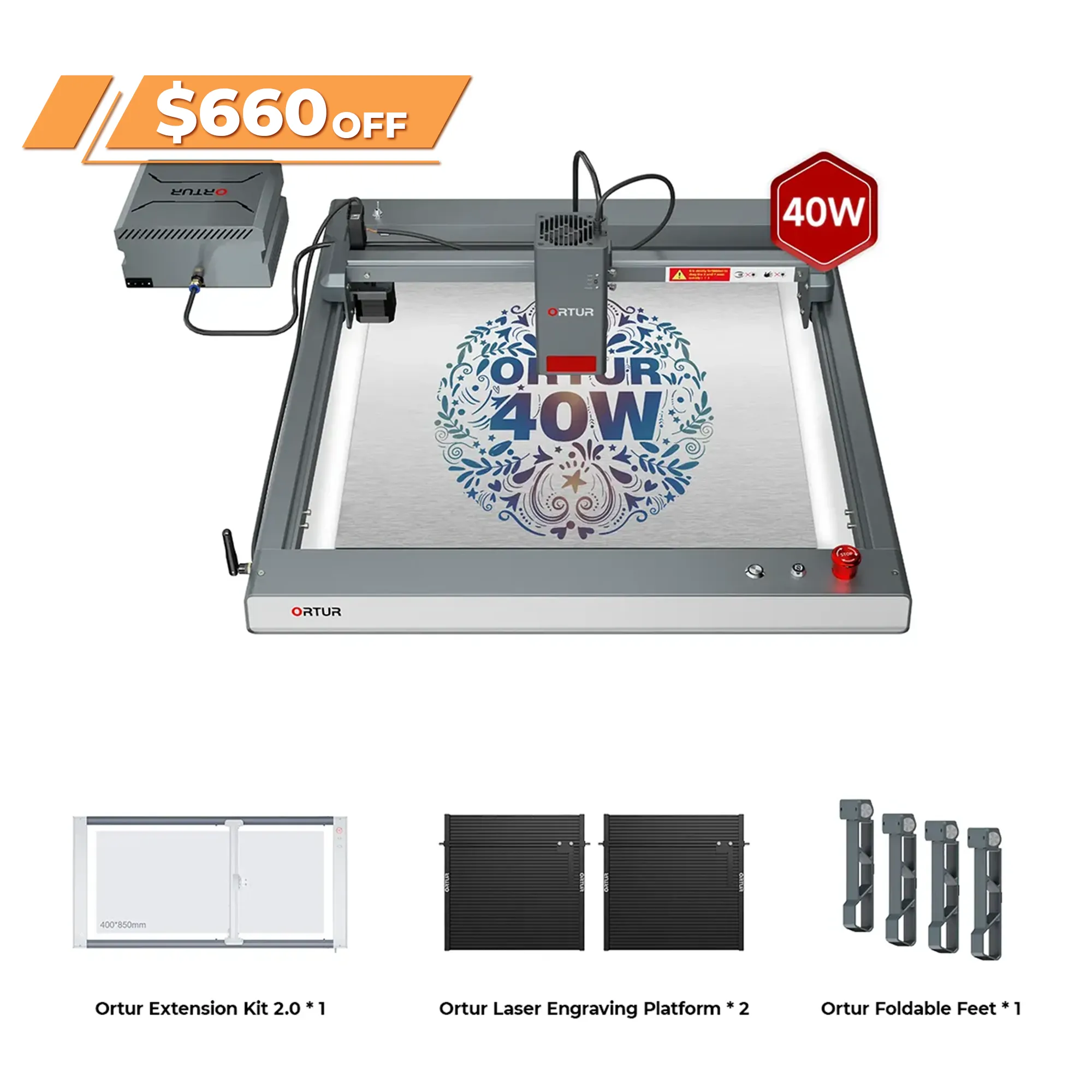 Ortur LM3 Laser Engraving & Cutting Machine 20,000mm/min (40W/20W/10W)