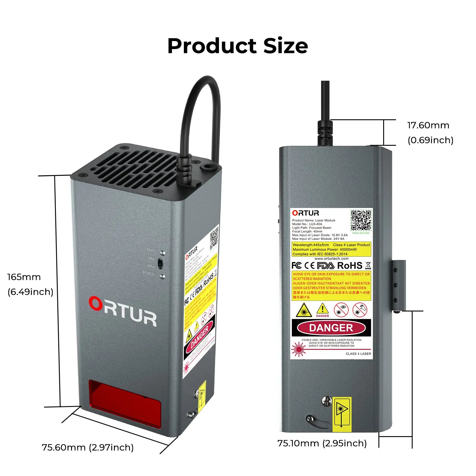 40W LU3-40A Laser Module for Ortur Laser Engraver 10