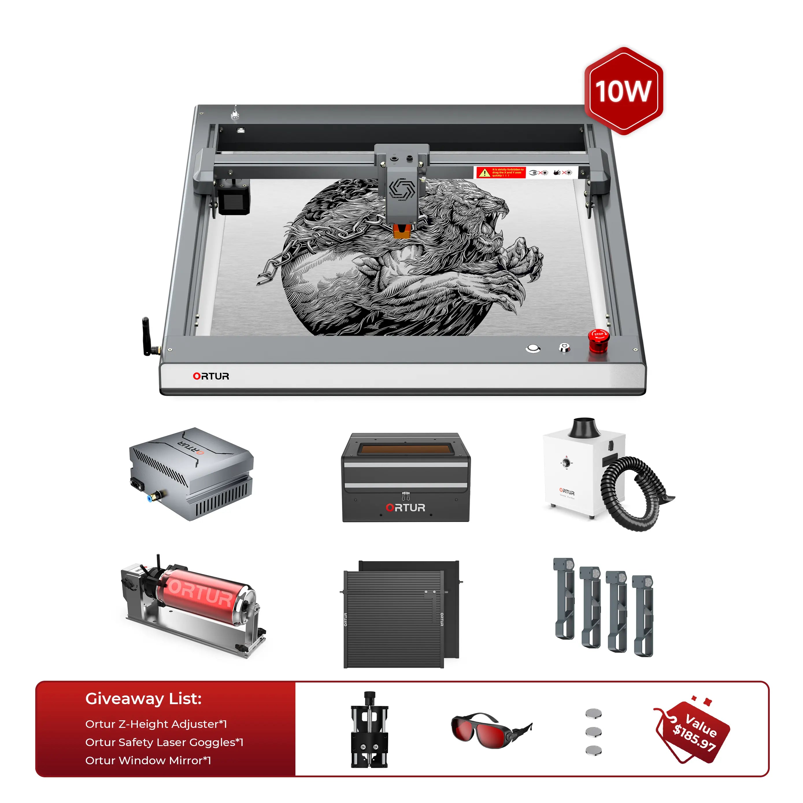 Gravure de laser d'Ortir LM3 et découpeuse 20,000 mm/min (20W/10W)