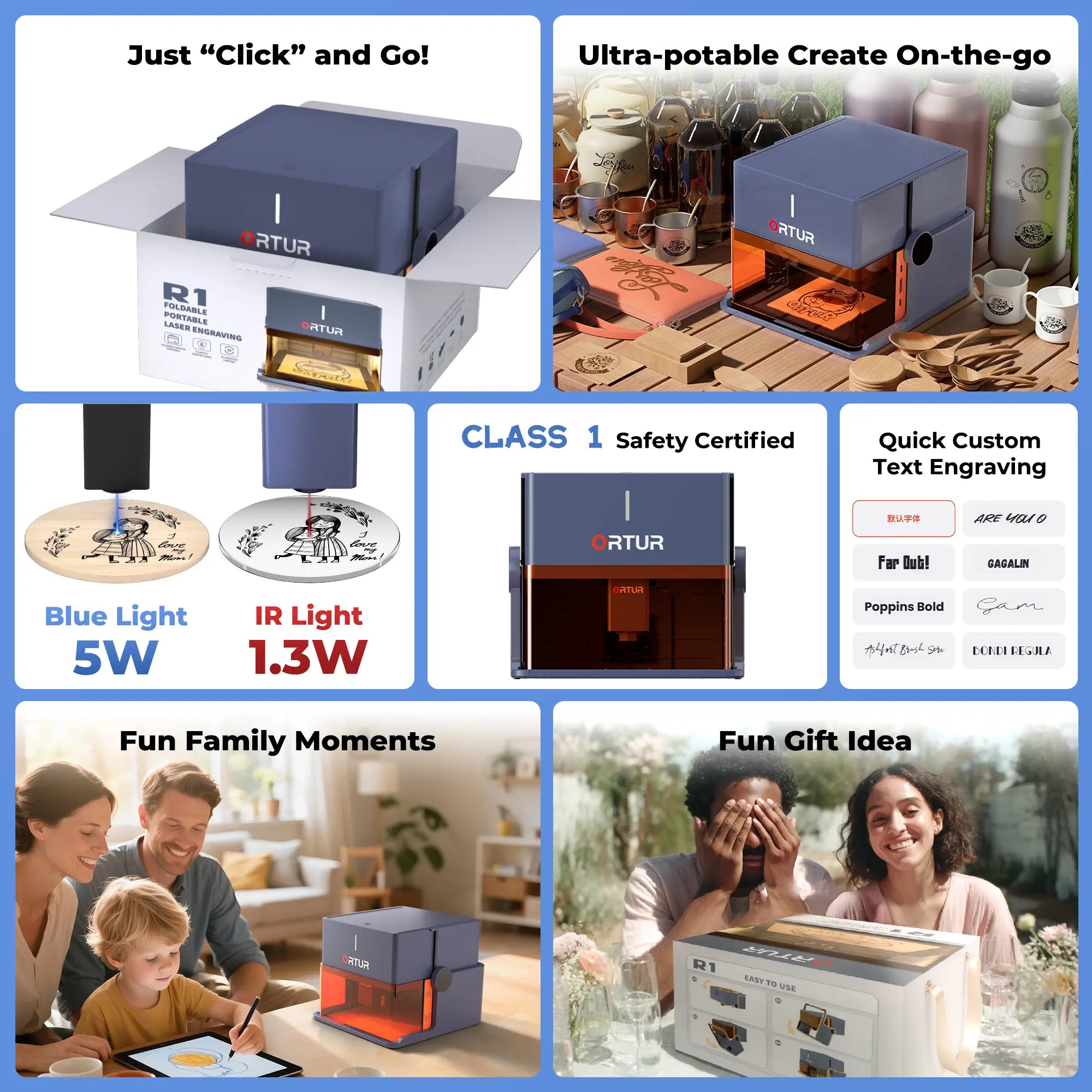 Ortur R1 Laser Engraver 1.3W IR/5W