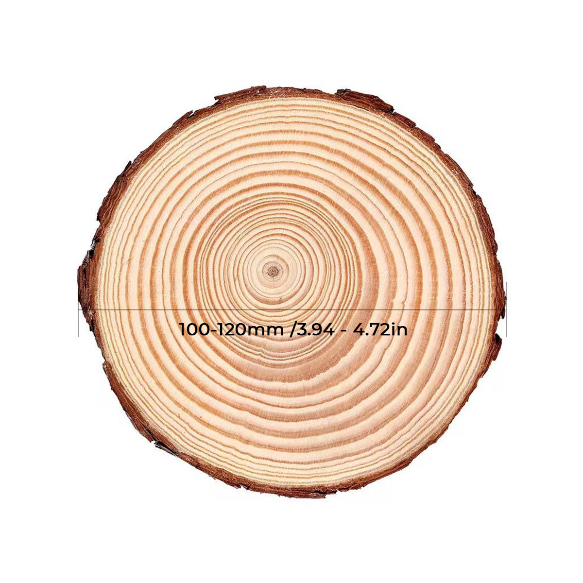 Sous-verres en bois Ortur en tranches de pin (10 pièces) 