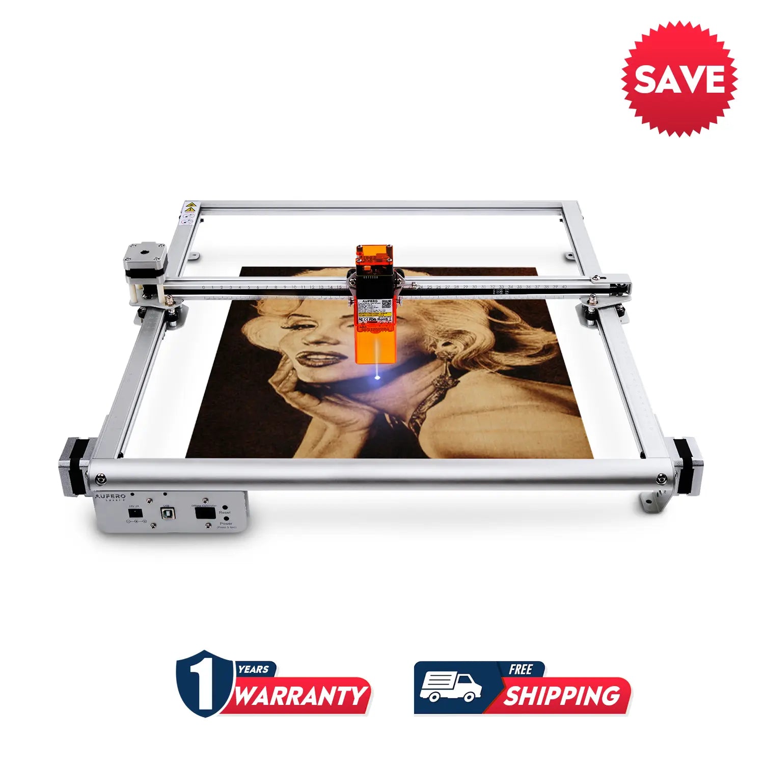 [Pre-owned]Aufero AL2 Laser Engraving & Cutting Machine 15,000mm/min 01