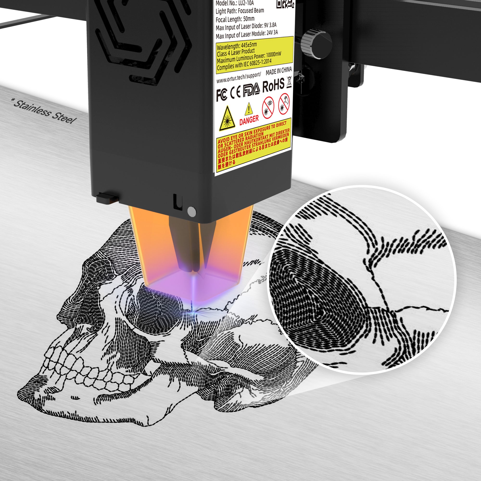 Orur lm3 LE láser Engrating y máquina de corte 15.000 mm/min (10W/5W)